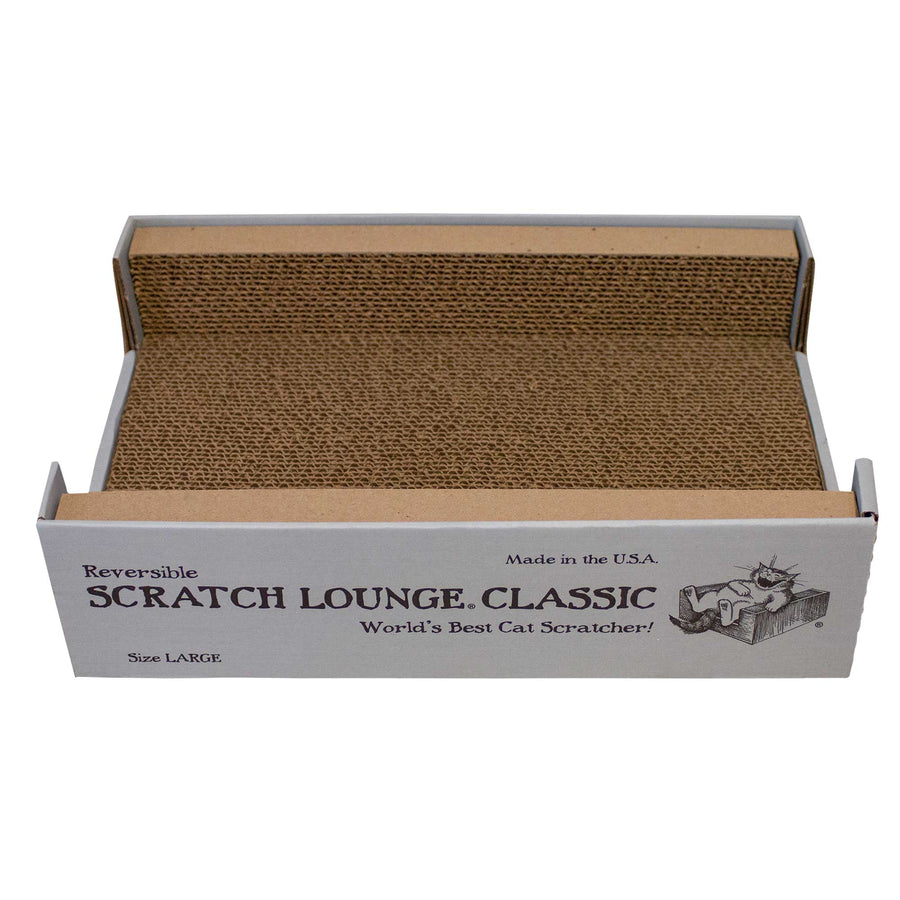 Scratch Lounge Grey Large Reversible Cardboard Cat Scratcher