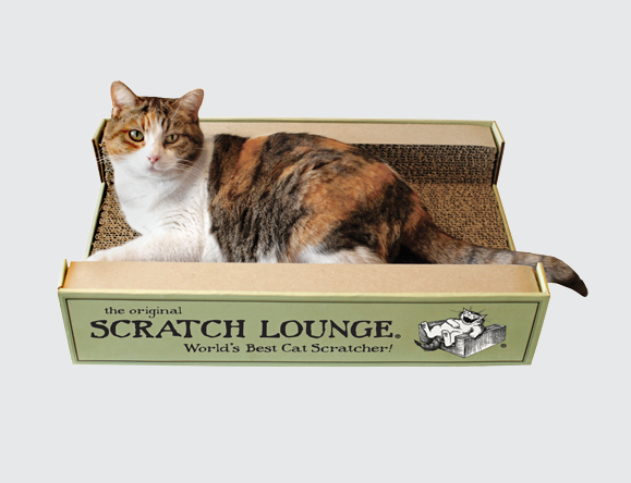 SCRATCH LOUNGE – The patented reversible 3-sided cat scratcher ...